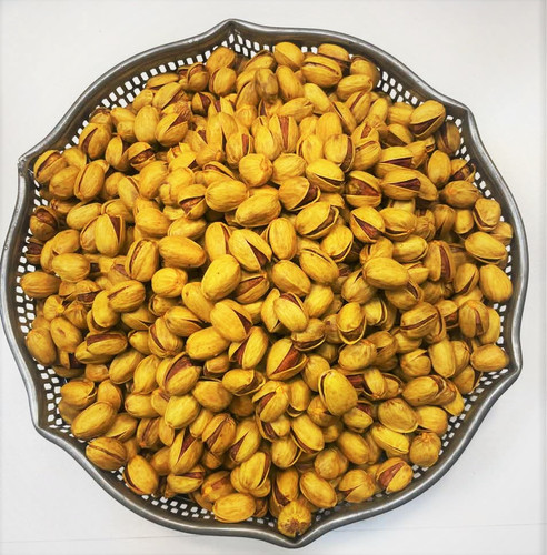 پسته کله قوچی درجه یک زعفرانی شور شده